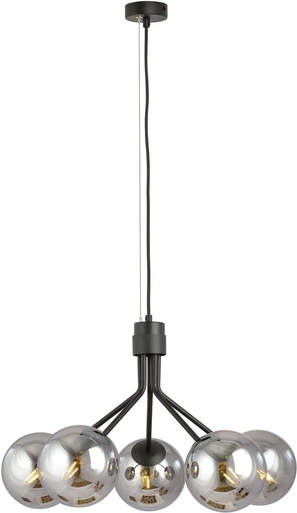 Emibig Nova lampă suspendată 5x40 W negru-grafit 1140/5