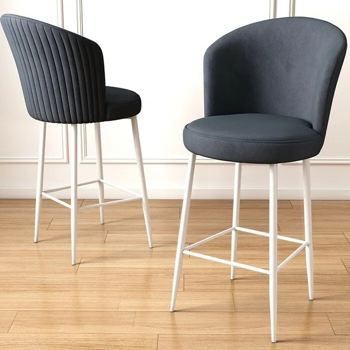 Set de scaune de bar Fora Anthracite and White, 4buc.