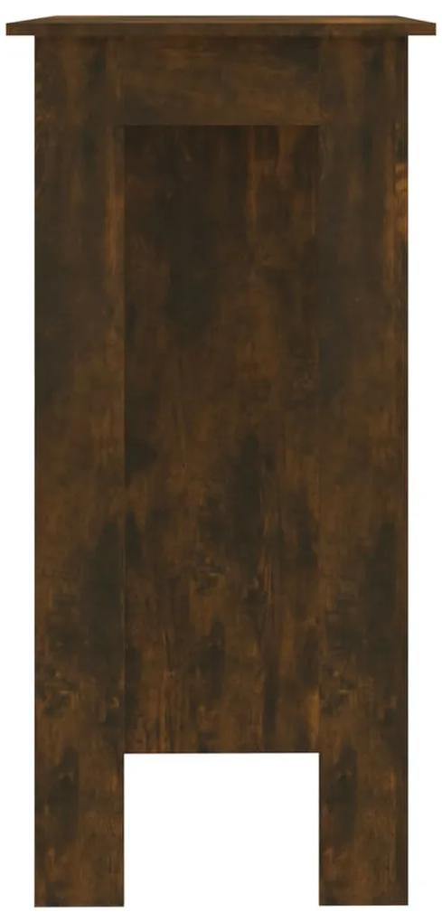 Masa de bar cu raft, stejar afumat, 102x50x103,5 cm, PAL 1, Stejar afumat