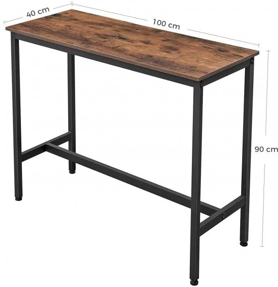 Masa Bar Vintage Maro Rustic, 100 Cm