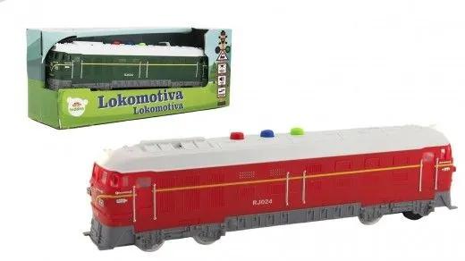 Locomotivă/Tren verde cu baterii cu sunet și lumină