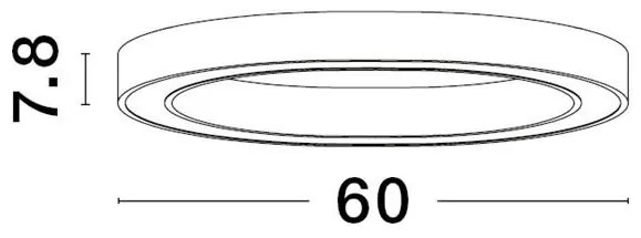 Lustra/Plafoniera LED design slim circular STING Bronz 60cm