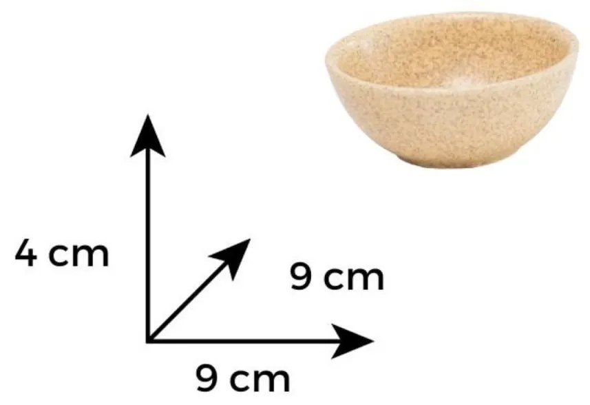 Bol ceramica 9 cm VILLARTE TETRIS TRB 9, asimetric, crem