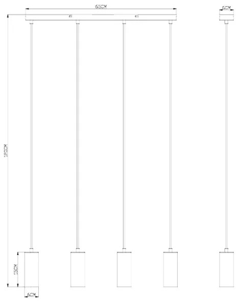 Lustră pe cablu ROBBY 4xGU10/35W/230V gri/maro Globo 57911-4HG