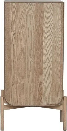 Comoda inalta natur , din lemn de molid si rattan " Almeria"