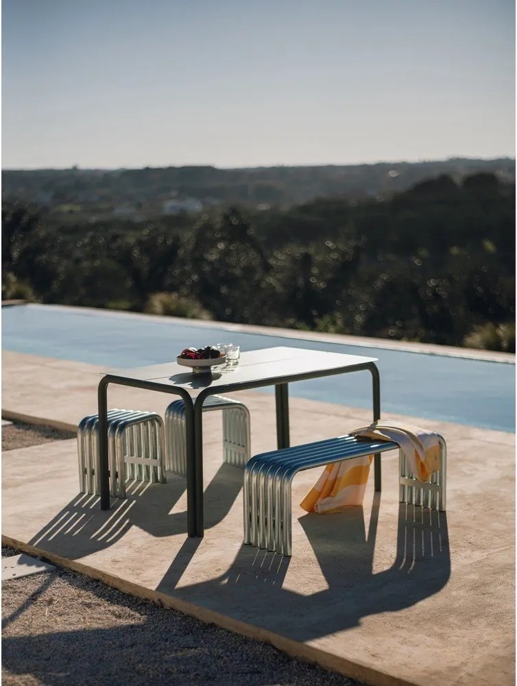 Scaun de grădină argintiu din metal Nokk – noo.ma