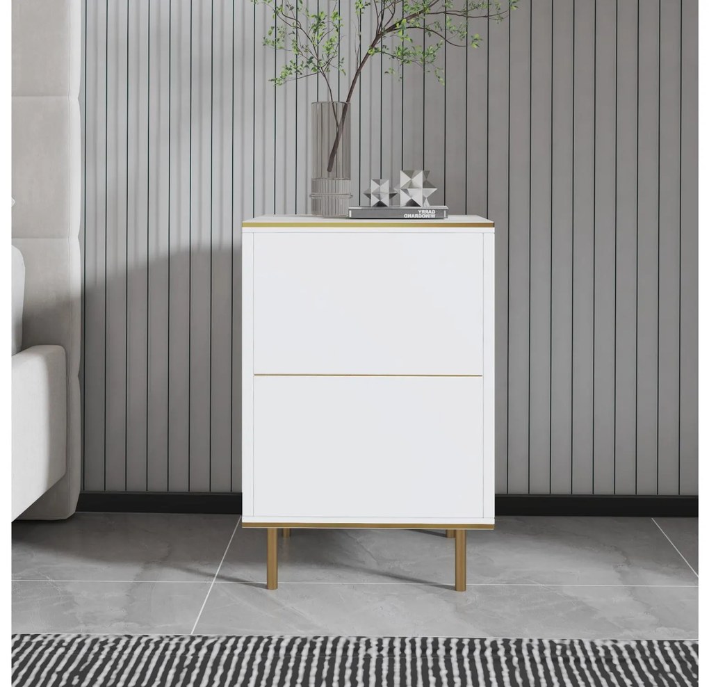 Noptieră Mamene 1 (marmură deschis + auriu) . 1094429