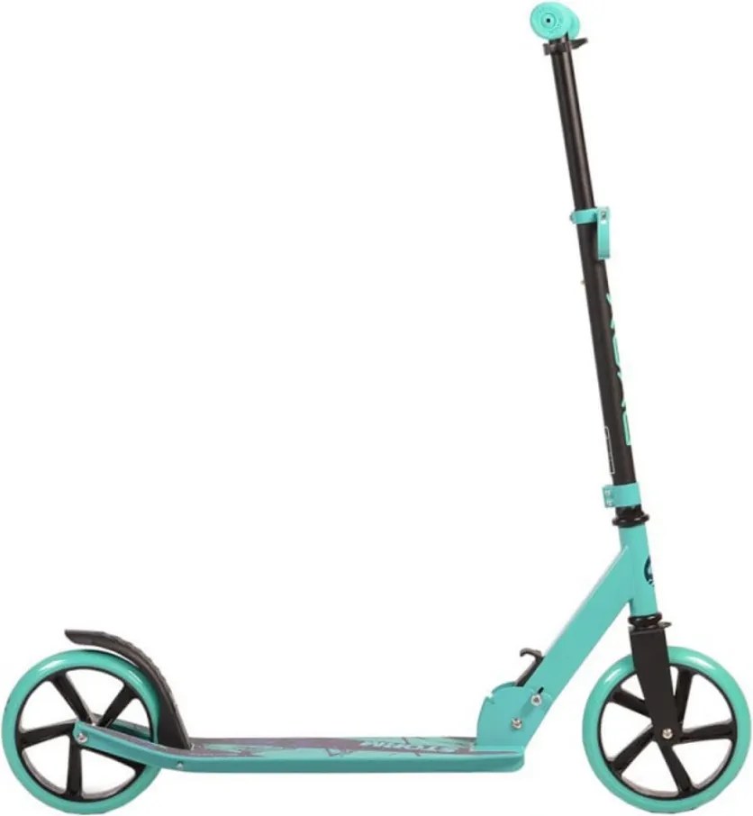 Trotineta din aluminiu NOVOKIDS™ Storm Scooter, maxim 100 kg, Functie Super Brake, Maner reglabil pe inaltime, Diametru roata 200 mm, Turquoise