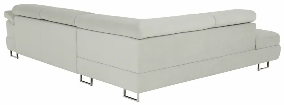 Colţar, material textil gri deschis, model stânga, BUTON P