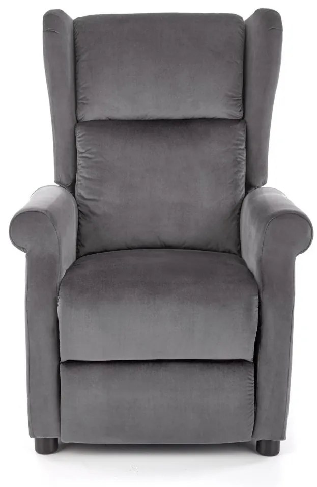 Fotoliu recliner Agustin 2 velvet gri H107 cm