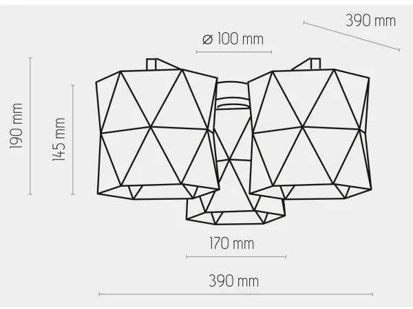 Lustră aplicată SIRO 3xE27/15W/230V albă/argintie