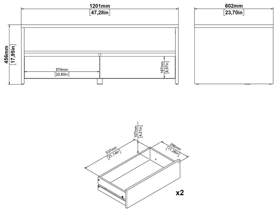 Măsuță de cafea albă-în culoare naturală 60x120 cm Next – Tvilum