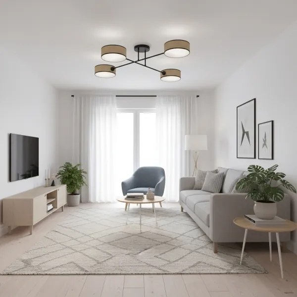 Plafonieră MAGA 4xE14/10W/230V bej