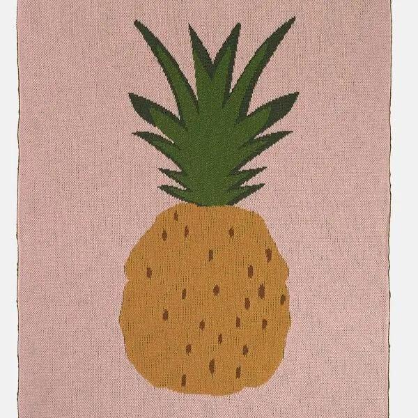 Patura Pineapple - Bumbac Roz L(100 cm) W(80 cm)