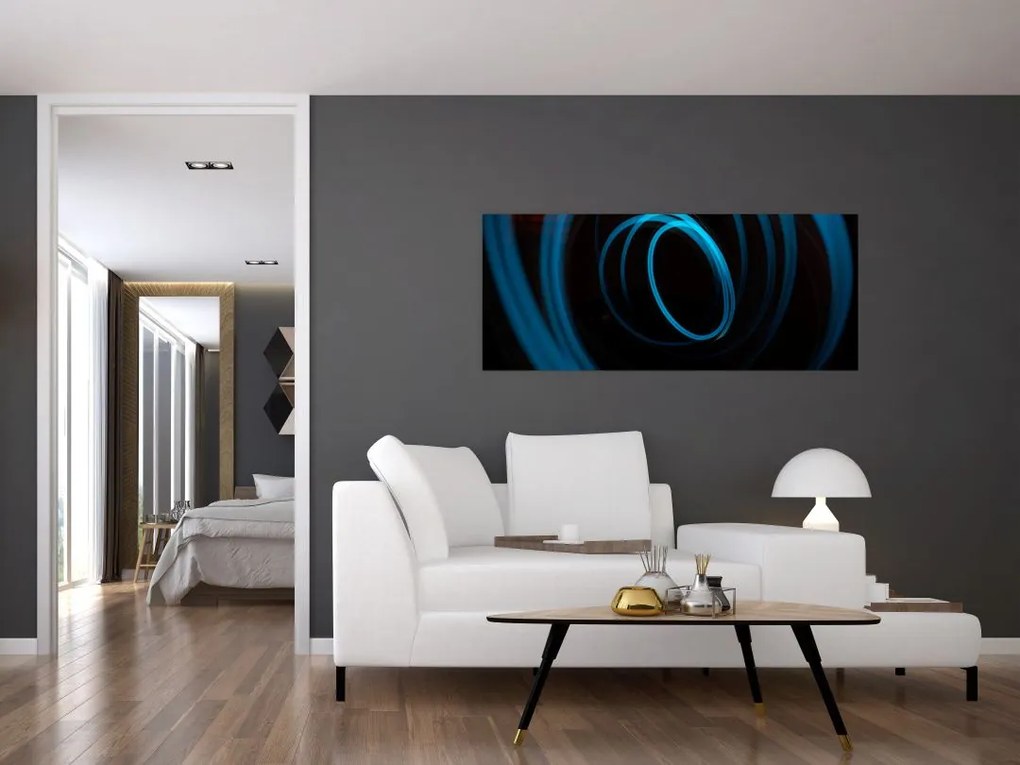 Tablou cu linie albastră (120x50 cm)