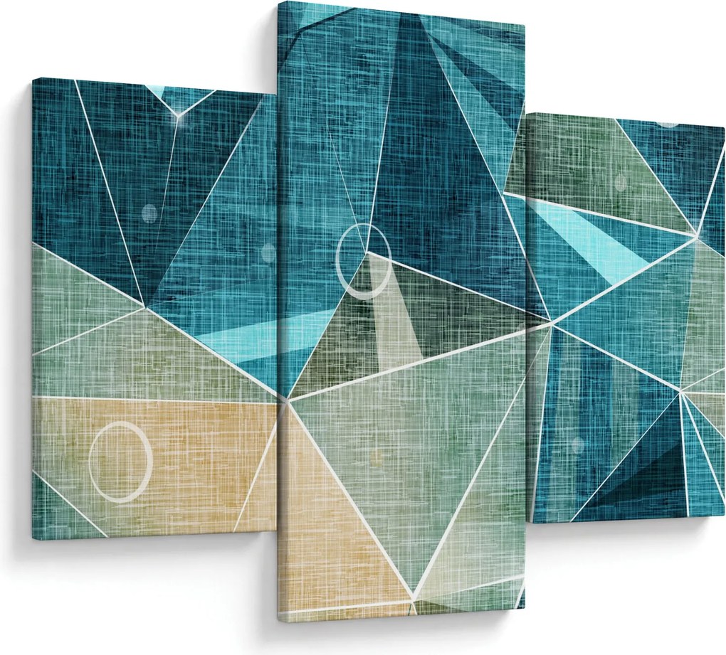 Tablou - Abstract turcoaz (90x60 cm)