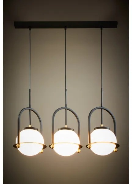 Jupiter 1916 - Pendul cu cablu ROSSO 3xE27/15W/230V negru