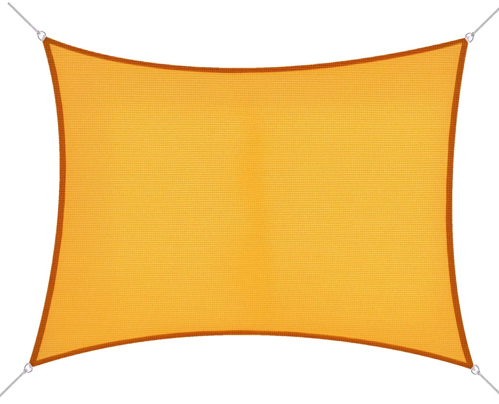 Outsunny Voal de umbrire Panza Solara rectangulara 6L x 4l m HDPE Galben | Aosom Romania