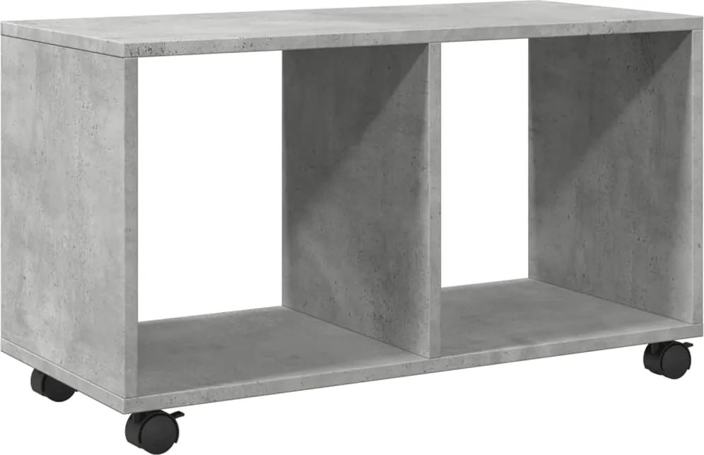 vidaXL Dulap cu roți, gri beton, 72x33x42,5 cm, lemn prelucrat