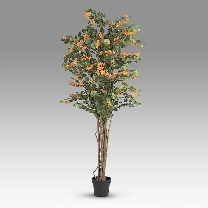 Set de 2 plante artificiale, Bougainvillea portocaliu H-180cm