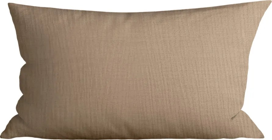 Husa pentru perna din muselin PURLY 40x80 cm, maro deschis