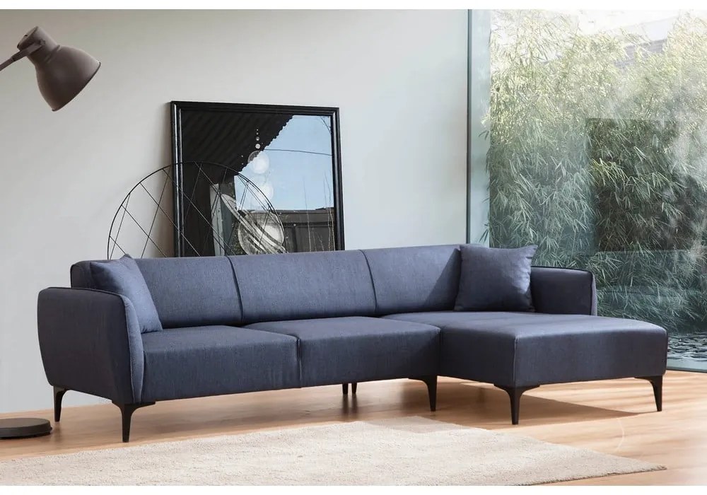 Colțar albastru Belissimo, colț pe partea dreaptă – Balcab Home