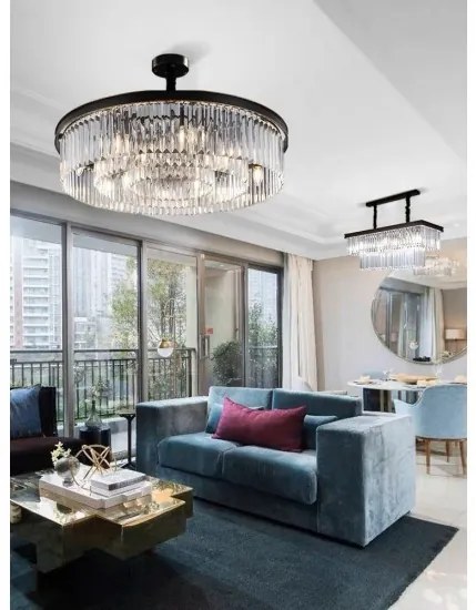 Candelabru Cristal, Elit'S, Aimee 60 cm, negru