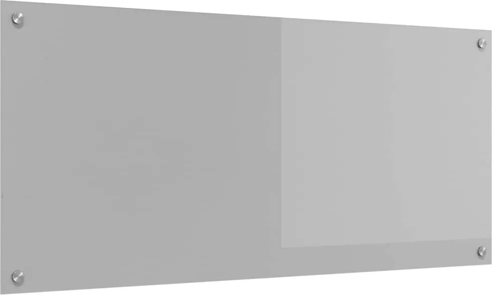 vidaXL Panou de bucătărie Gri deschis 110 x 50 cm sticlă securizată