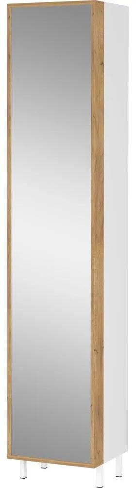 Dulap de baie alb, înalt, îngust 39x195 cm Topeka – Germania