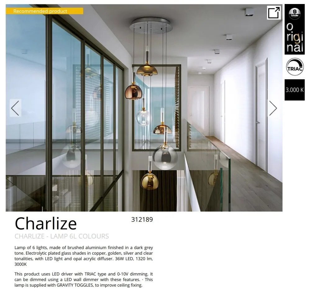 Lustra LED moderna design decorativ Charlize 6L COLOURS