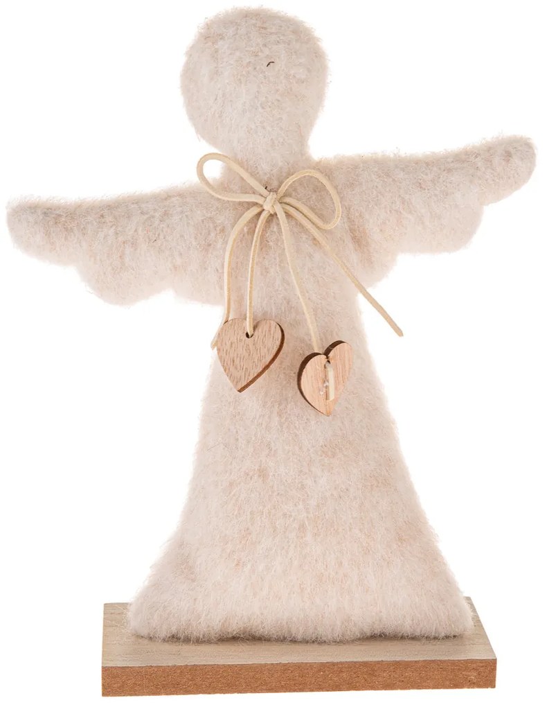 Decorațiune de Crăciun Înger din material textil25,5 cm , fleece pufos