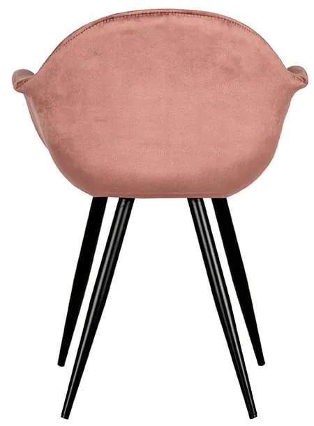 Scaune de dining roz-deschis 2 buc. din catifea Forli – LABEL51