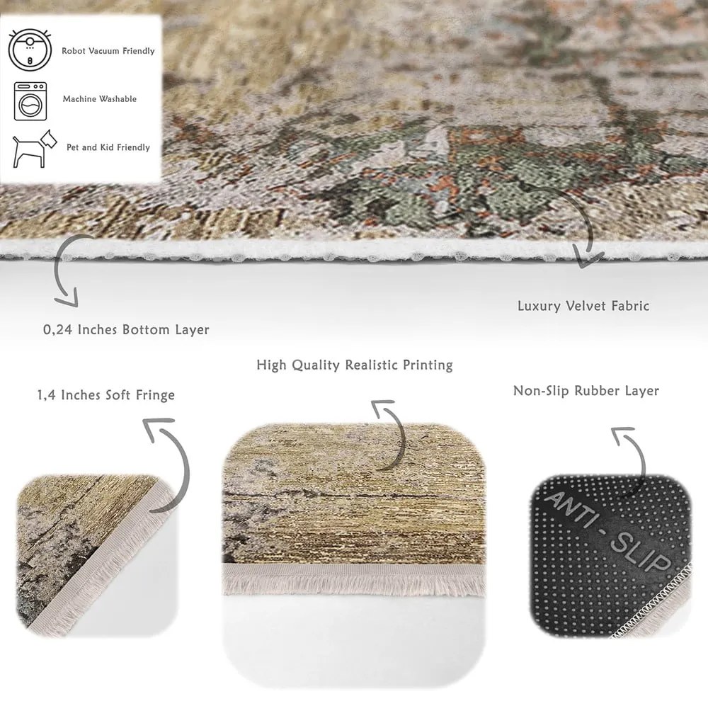 Covor maro-bej 160x230 cm – Mila Home