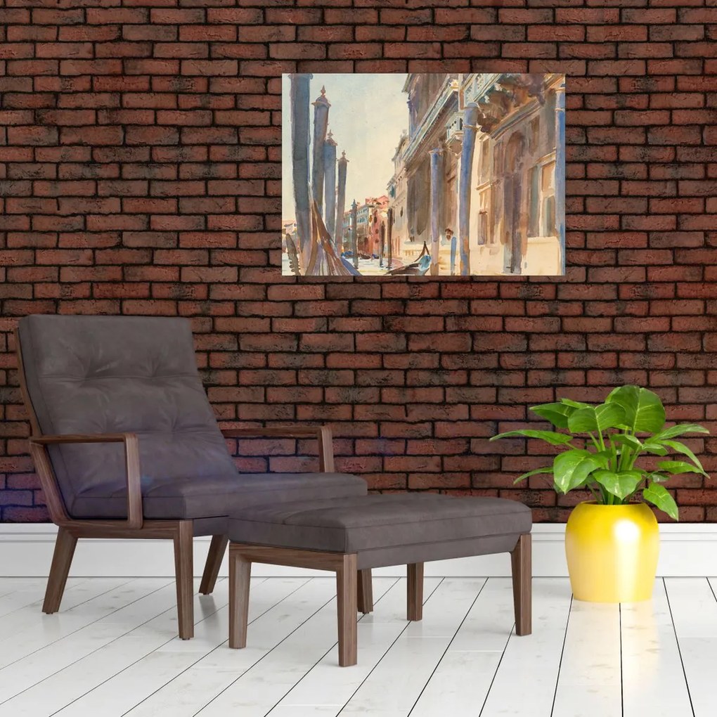 Tablou - John Singer Sargent, Gondola Moorings on the Grand Canal, reproducere (70x50 cm)