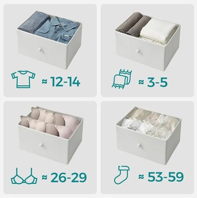 Comoda cu sertare HESTO 80x71 cm, alba/gri