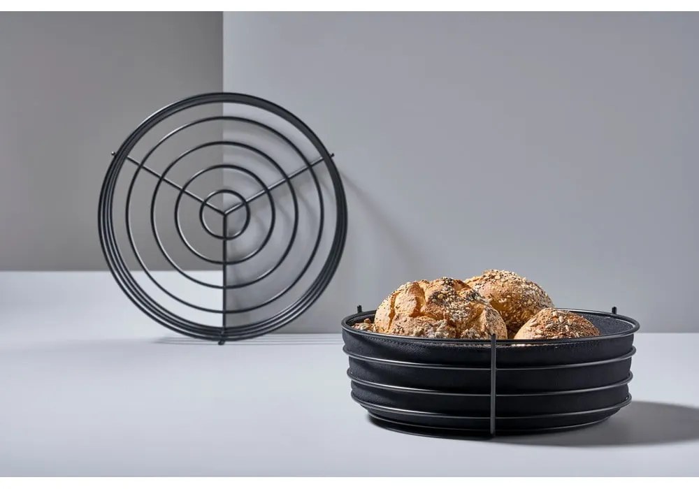 Coș pentru pâine și fructe Zone Singles, negru