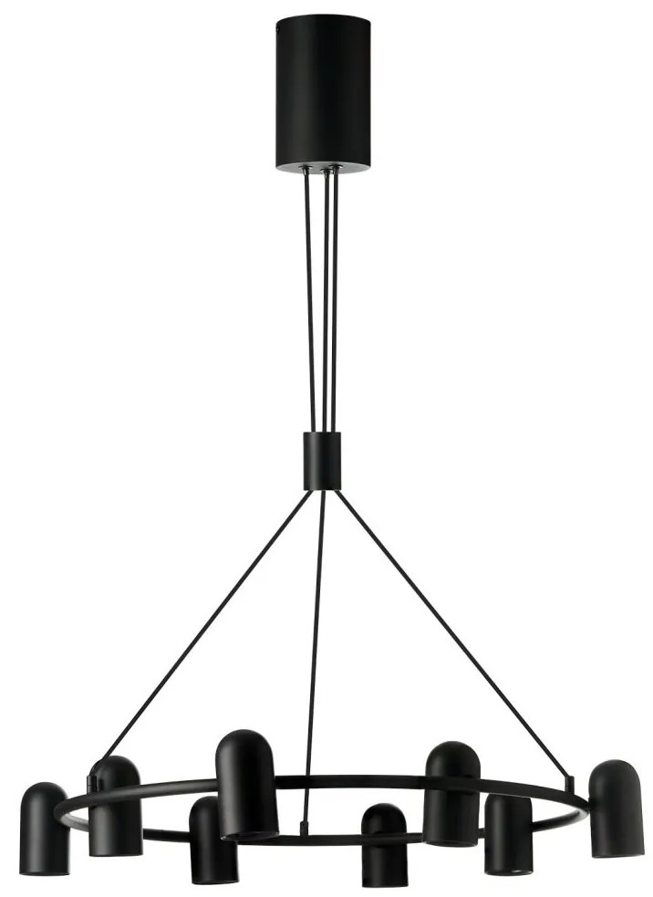 Lustra suspendata stil modern VIVI 8 negru