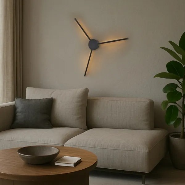 Aplică LED Brilagi LUGO TRE LED/14W/230V negru