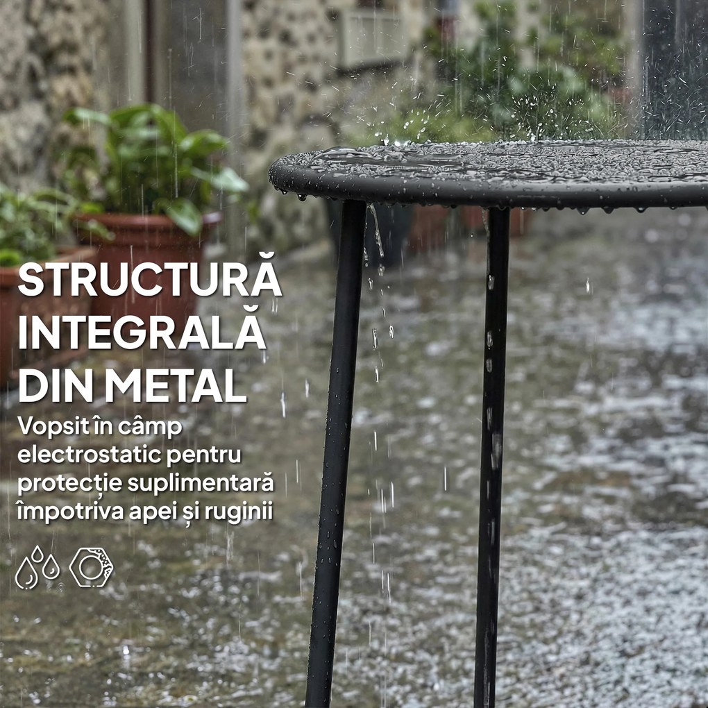 Outsunny Masă de Cafea Măsuță joasă din fier | Aosom Romania