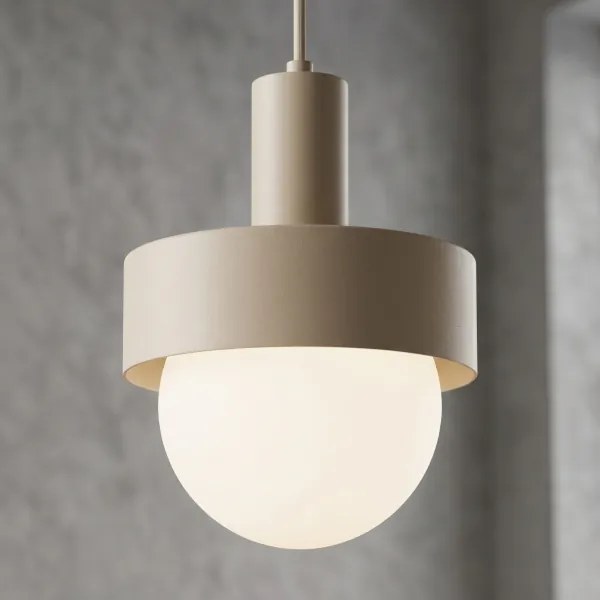 Pendul pe cablu CANAN 1xE27/15W/230V Ø 20 cm bej