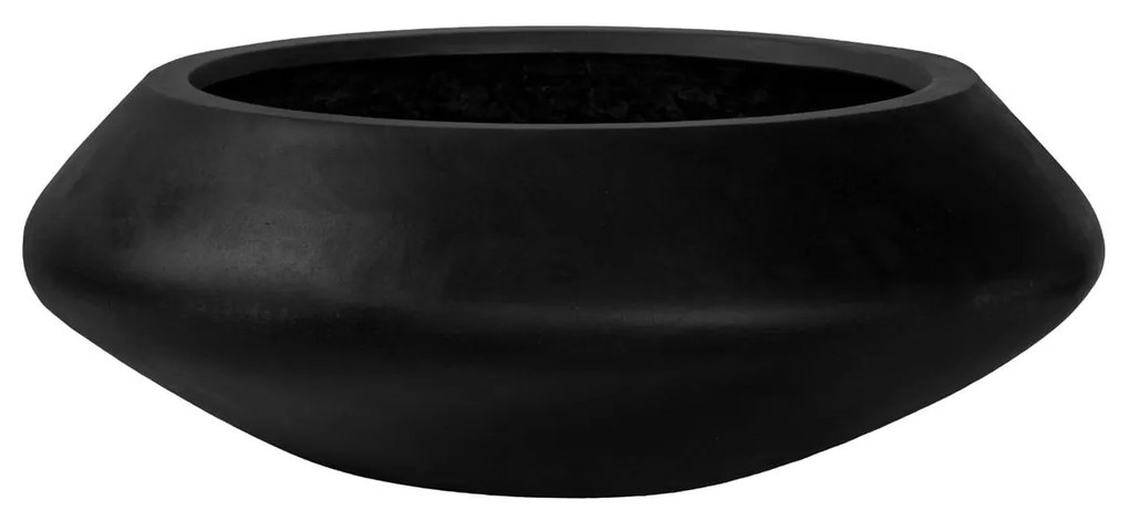Ghiveci de flori Tara, culoare negru, dimensiuni multiple - PotteryPots mărimea: XS - v. 12 cm, ⌀ 30 cm