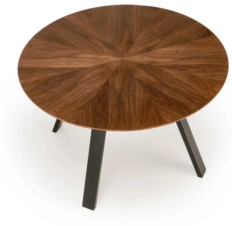 Masa rotunda Danilo nuc/negru ø120/h74 cm