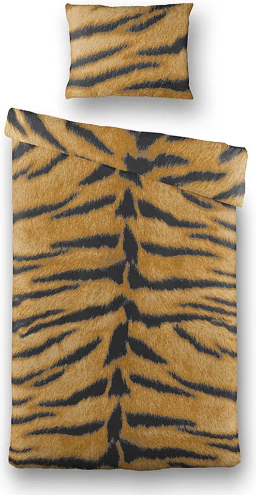 Lenjerie de pat din bumbac TIGER SKIN maro Dimensiune lenjerie de pat: 60 x 70 cm | 140 x 200 cm