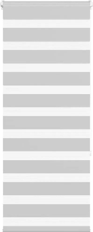vidaXL Jaluzea tip zebra gri deschis lățime țesătură 60,9 cm poliester