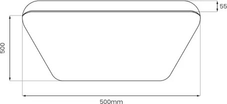 Plafonieră LED NEMO LED/36W/230V 50x50 cm crom lucios
