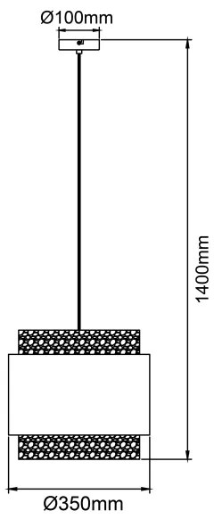 Lustră pe cablu Brilliant WATERLILLY 1xE27/60W/230V d. 35 cm gri