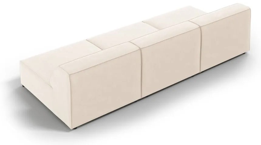 Canapea crem cu tapițerie din catifea 240 cm Jodie – Micadoni Home