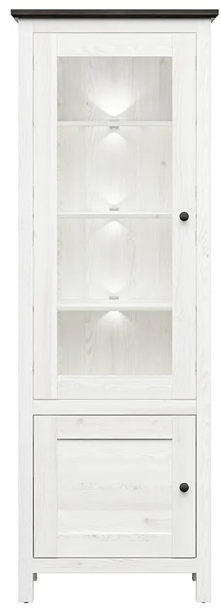 Vitrină Hesen REG1W1D/20/7 (cu iluminat LED) (zadă sibiu deschis + Pin larico). 1062516