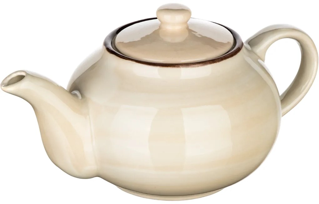 Ceainic din ceramică Banquet PALAS, 0,9 l, crem