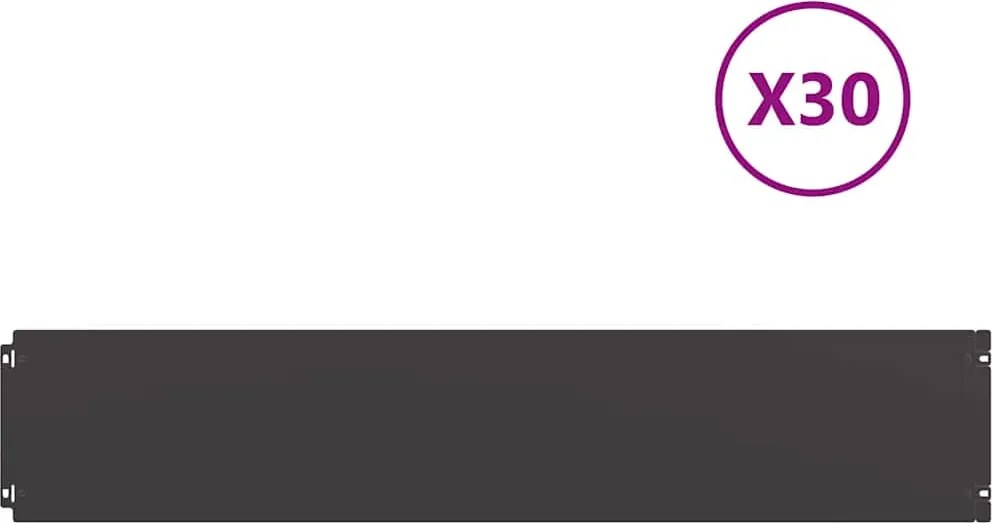 vidaXL Borduri de gazon 30 buc Negru 20x103 cm Oțel laminat la rece